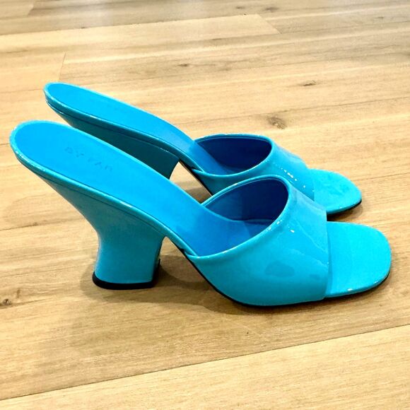 BY FAR Turquoise Open-Toe Mules - Picture 4 of 11